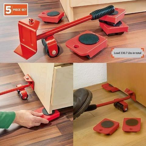 5 In 1 Furniture Transport Roller Set Removal Lifting & Moving Tool.