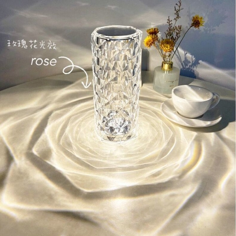 USB Charging Rose Diamond Table Lamp.