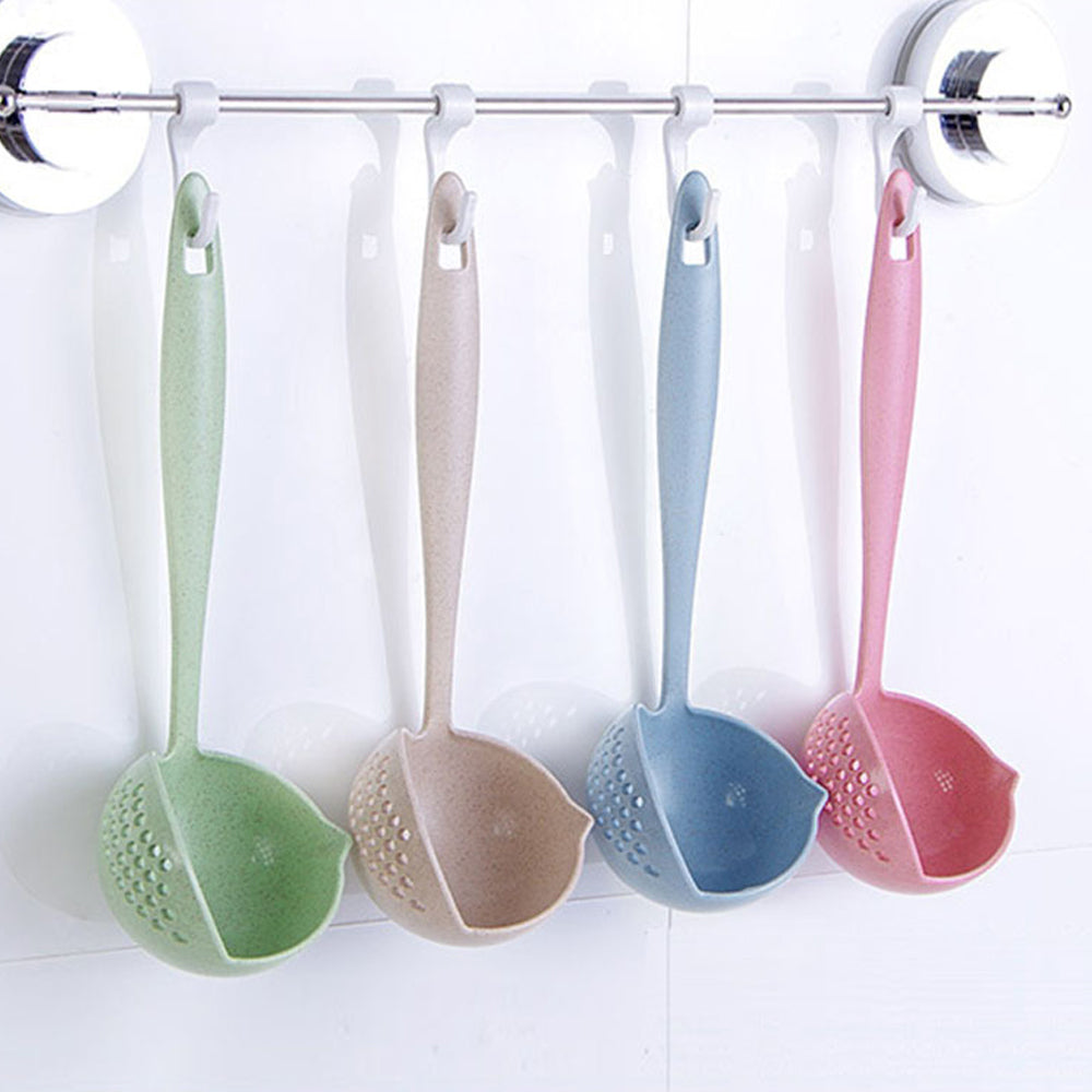 Long Handle 2 In 1 Cooking Colander Slotted Spoon.