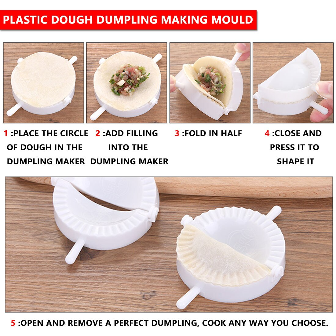 Pack of 3 Dumpling Press Samosa Mold
