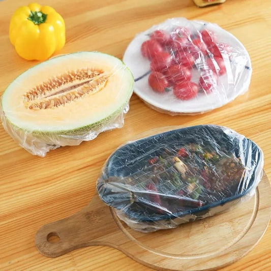 Pack of 100 - Disposable Plastic food Wrap