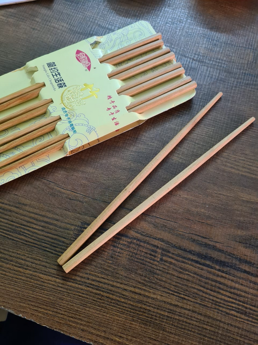 Pack of 10 Pairs - Reusable Chinese Bamboo Chopsticks
