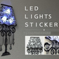 LED Lights Sticker 3D Embellishment Art Lamp Shape Attrdraft For Wall Decor