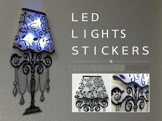 LED Lights Sticker 3D Embellishment Art Lamp Shape Attrdraft For Wall Decor