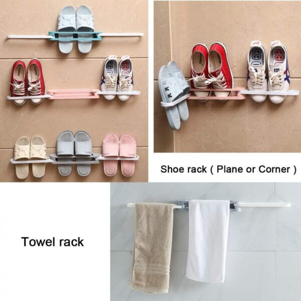 WALL MOUNTED FOLDING SHOE RACK