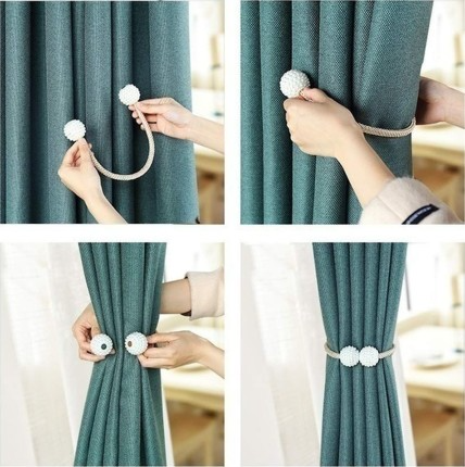 2 PCS Magnetic Curtain Buckle Magnetic Curtain Tiebacks