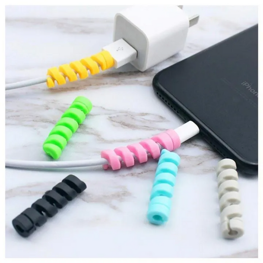 10 Pcs  Spiral Silicone Cable Protectors.