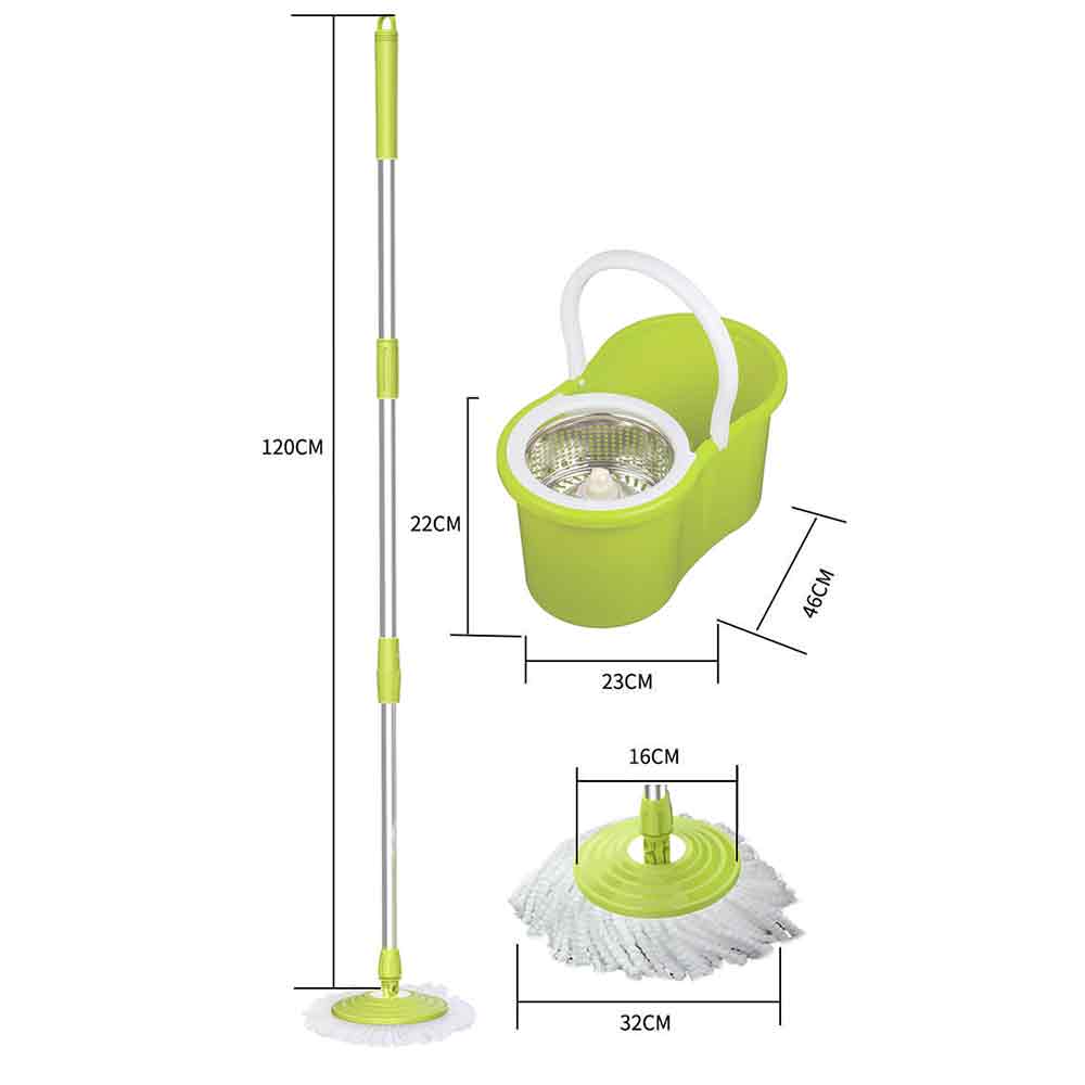 Telescopic Mop, Bucket With Centrifuge Floor With Spin Bucket For Home And Kitchen Washing With Clamp Holder Head