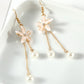 Elegant Star Pearl Drop Earrings