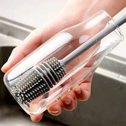 Silicone Bottle Cleaning Brush with Long Handle