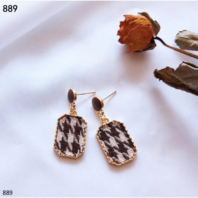 Luxury Checkered Earrings