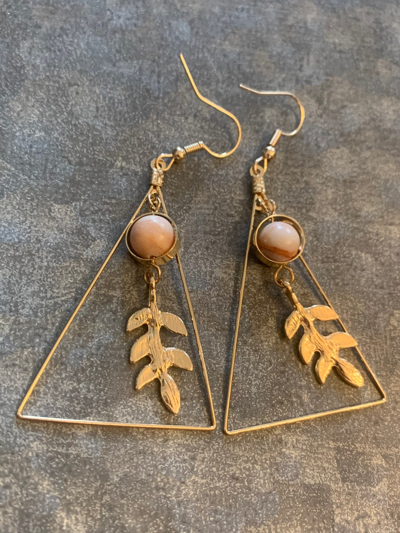Triangle Leaf Shape Earrings