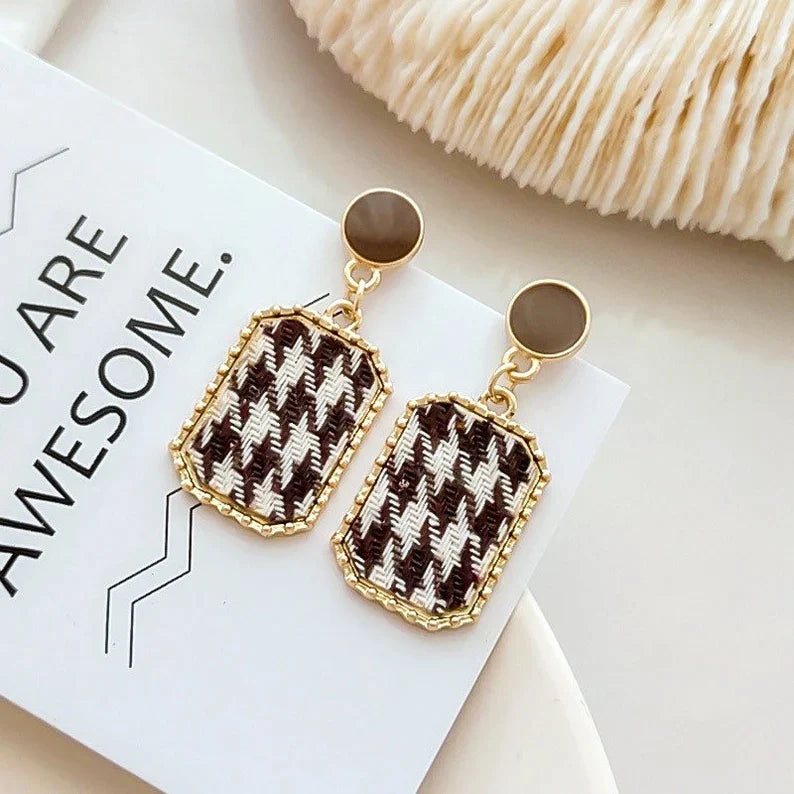 Luxury Checkered Earrings