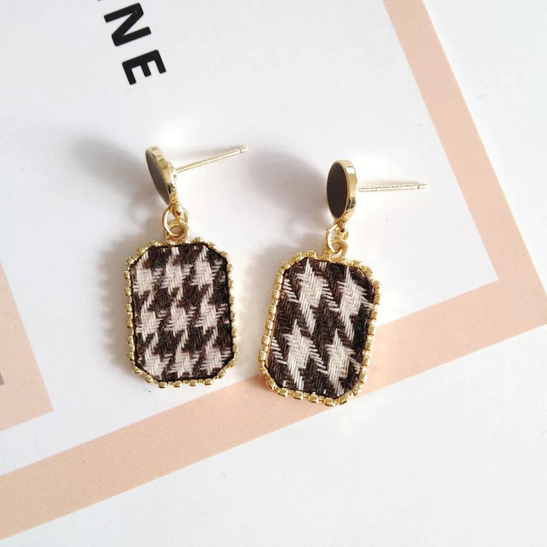 Luxury Checkered Earrings