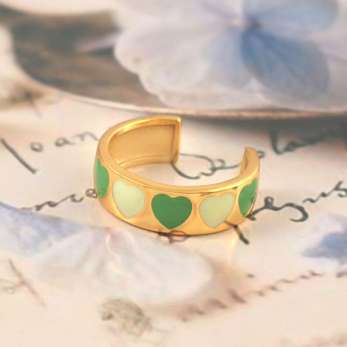 Retro Love Heart Open Ring