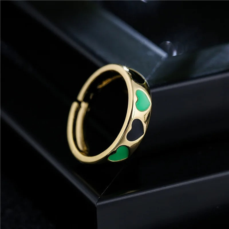 Retro Love Heart Open Ring