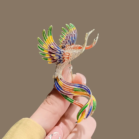 Luxurious Double Headed Phoenix Brooch