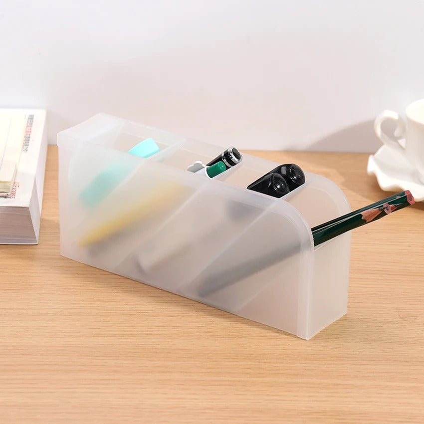 4 Grids Multifunction Desktop Pen Holder