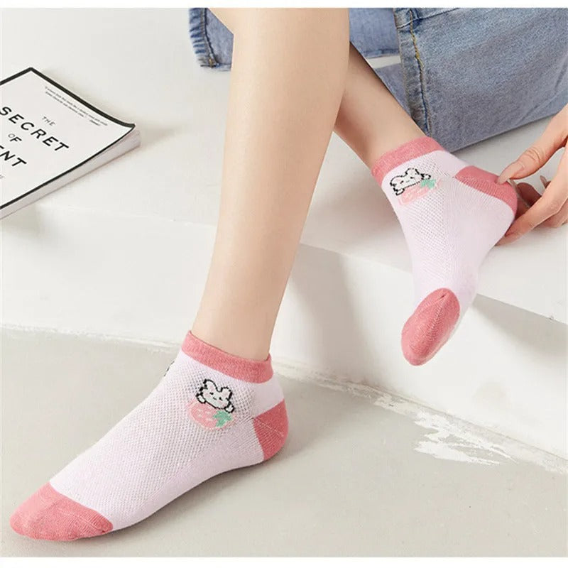 5 Pairs Women Fashion Printed Socks