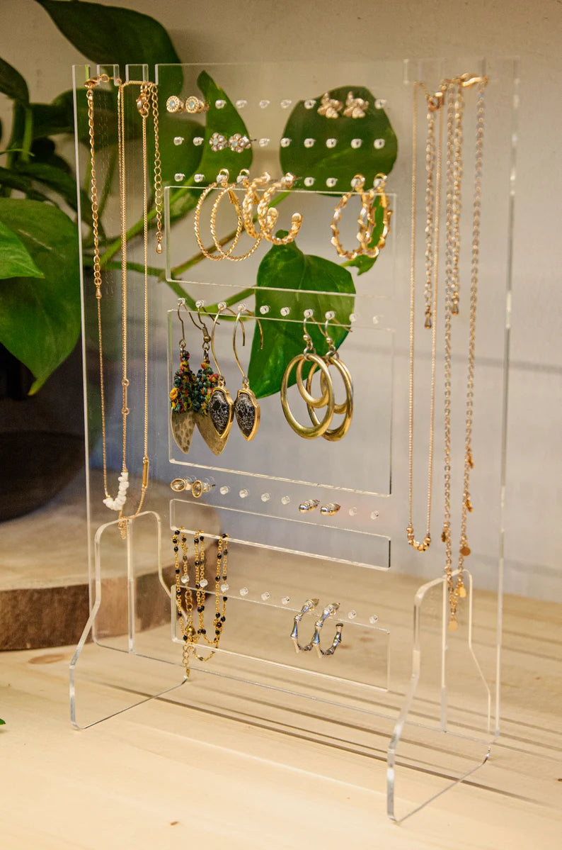 Acrylic Transparent Portable Jewelry Stand