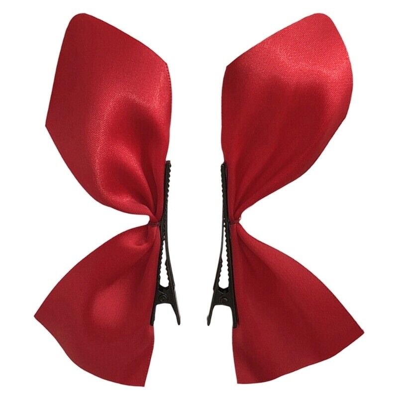 Elegant Red Ribbon Hairpin