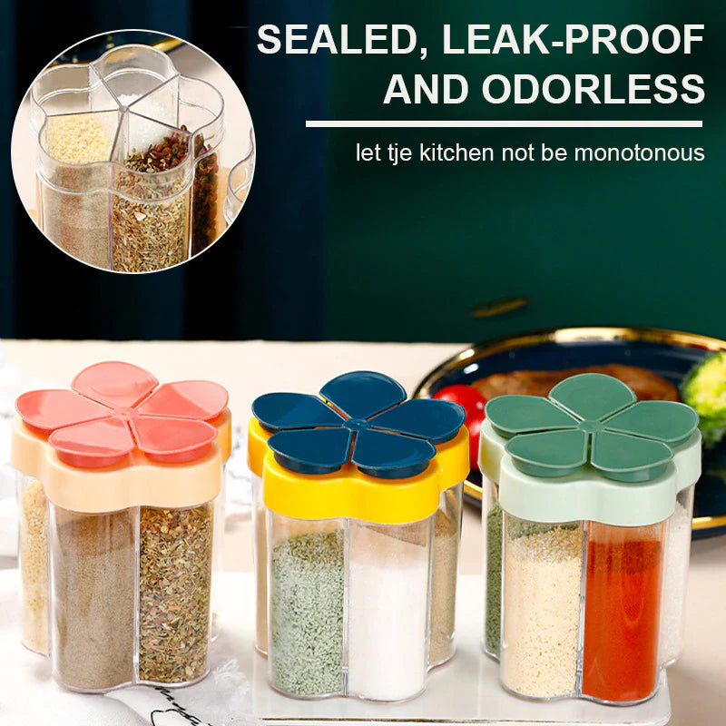 Multifunctional Flap Seasoning Container For Spice 5 In 1