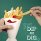 French Fries Dipping Cone Ketchup Salad Cup