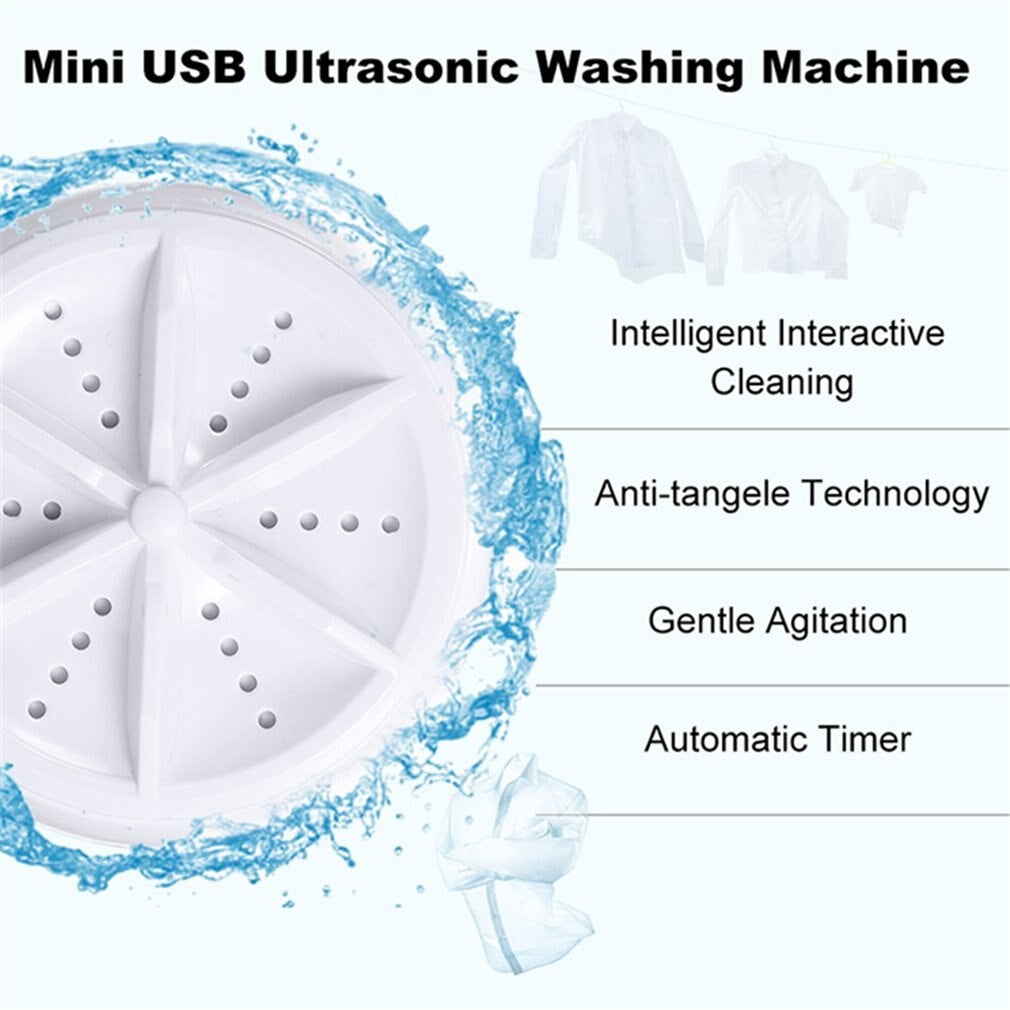 Mini Ultrasonic Portable Turbine Washing Machine